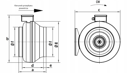 Ventilator de conducte 100mm capacitate 290m3/h