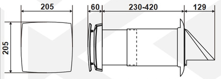 Recuperator montat pe perete WALLER 64 230V