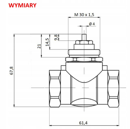 Robinet 3/4'' cu actuator pentru încălzitor DN20 230V